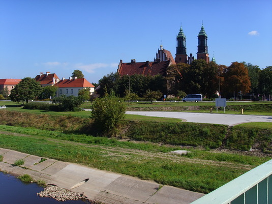 Der Blick auf  die Dominsel Ostrów Tumski