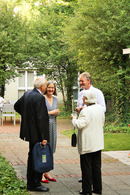 Martina Kayser, Martin Schulze Wessel, Hartmut und Silke Lehmann im Gespräch