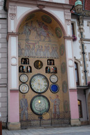 Sozialistisches Mosaik auf dem Marktplatz von Olomouc