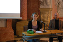 Kathrin Linnemann trägt zu ihrer Dissertation "Tod in der Stadt" vor