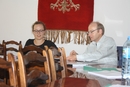 Franz Xaver Bischof und Katharina Ebner vor dem Seminar